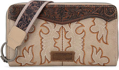 WG110-W006  Wrangler Embroidered Wallet/Wristlet - Khaki