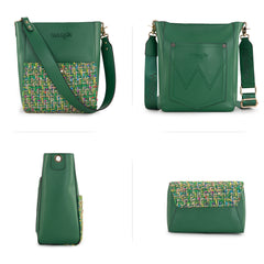 WG115-918B Wrangler Hobo with Mini Crossbody Set - Green