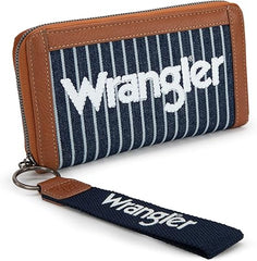 WG142-W006  Wrangler Logo  Wallet/Wristlet -Navy