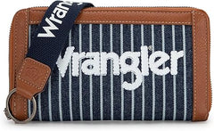 WG142-W006  Wrangler Logo  Wallet/Wristlet -Navy