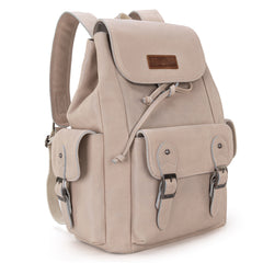 WG143-9110  Wrangler 100%  Genuine Leather Backpack -Beige