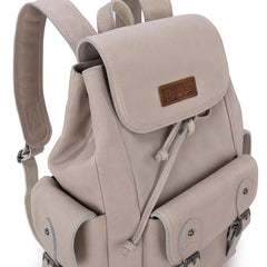 WG143-9110  Wrangler 100%  Genuine Leather Backpack -Beige