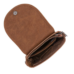 WG160-6010  Wrangler Sherpa Saddle Bag Crossbody - Brown