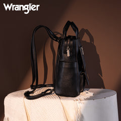 WG161-9112  Wrangler  Tote/Shoulder Bag Convertible Backpack - Black