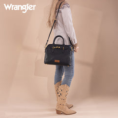 WG201-8012   Wrangler Top Handle Tote/Crossbody - Black