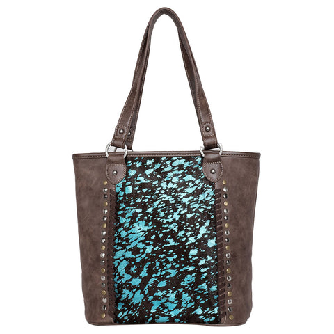 TR117G-8113 Trinity Ranch Hair-On Leather Collection Concealed Carry Tote