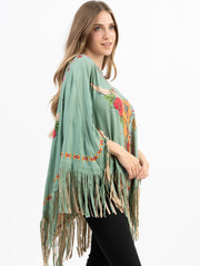 PCH-1699 Montana West Steer Skull Collection Poncho