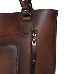 MWG01-G9068 Montana West Genuine Leather Collection Concealed Carry Tote