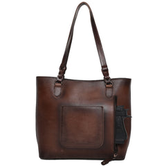 MWG01-G9068 Montana West Genuine Leather Collection Concealed Carry Tote