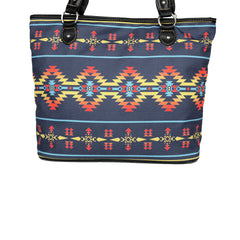 MW974-8112 Montana West Aztec Canvas Tote Bag