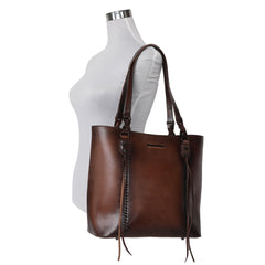 MWG01-G9068 Montana West Genuine Leather Collection Concealed Carry Tote