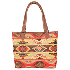 MW976-8112 Montana West Aztec Canvas Tote Bag