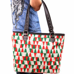 MW997-8112 Montana West Holiday Season Canvas Tote