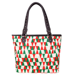 MW997-8112 Montana West Holiday Season Canvas Tote