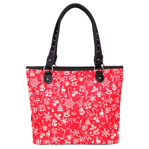 MW998-8112 Montana West Holiday Season Canvas Tote