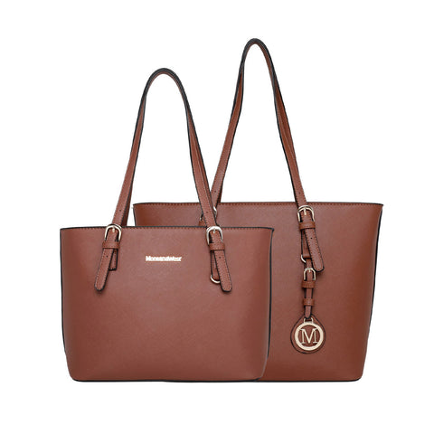 MWC2-H030  Montana West  Concealed Carry Twin Set Basic Tote Brown