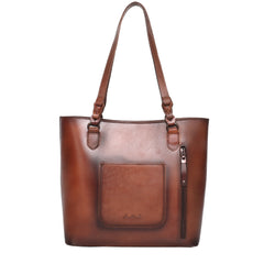 MWG01-G9068 Montana West Genuine Leather Collection Concealed Carry Tote