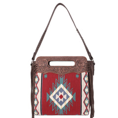 TR145G-918 Trinity Ranch Genuine Leather Aztec Tapestry Collection Concealed Carry Hobo