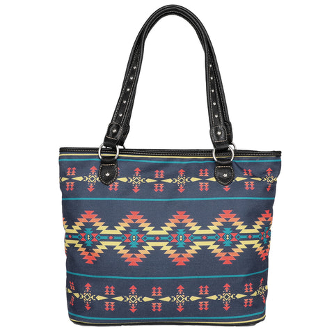 MW974-8112 Montana West Aztec Canvas Tote Bag